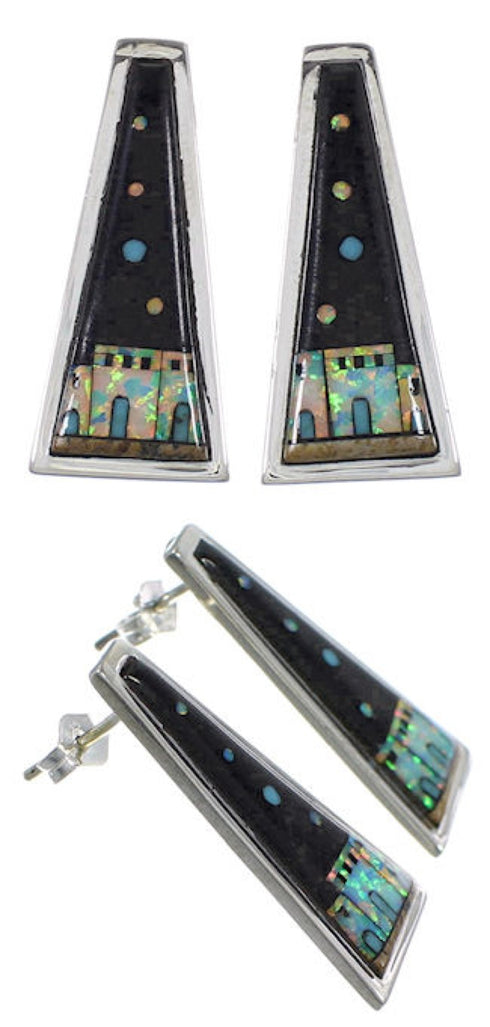 Native American Design Black Jade Multicolor Necklace Set GS62279